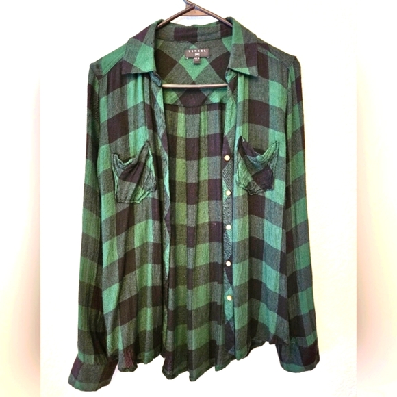 Tinsel 3/4 Button Long Sleeve Shirt - Picture 1 of 5